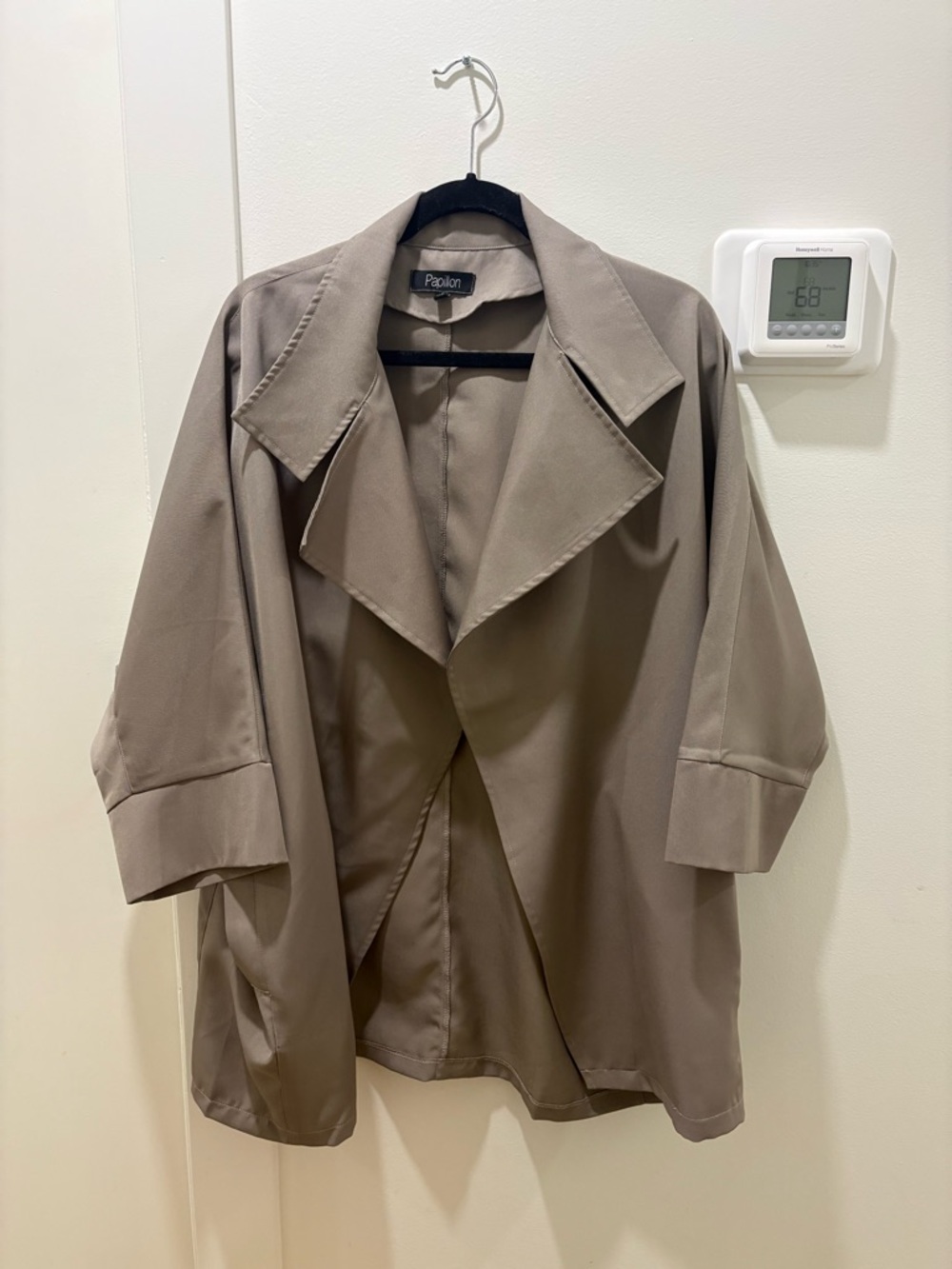 SALE 🌟 PAPILLON | Taupe Open Front Oversized Light Jacket